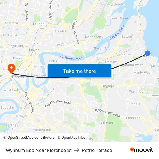 Wynnum Esp Near Florence St to Petrie Terrace map