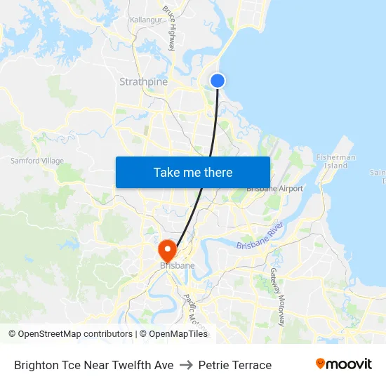Brighton Tce Near Twelfth Ave to Petrie Terrace map