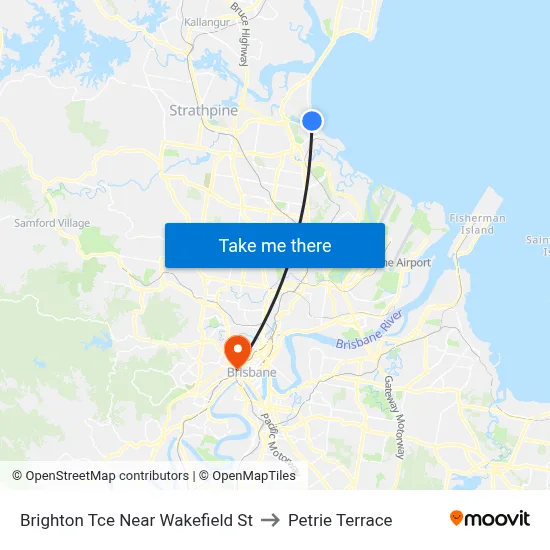 Brighton Tce Near Wakefield St to Petrie Terrace map