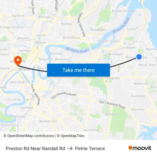 Preston Rd Near Randall Rd to Petrie Terrace map