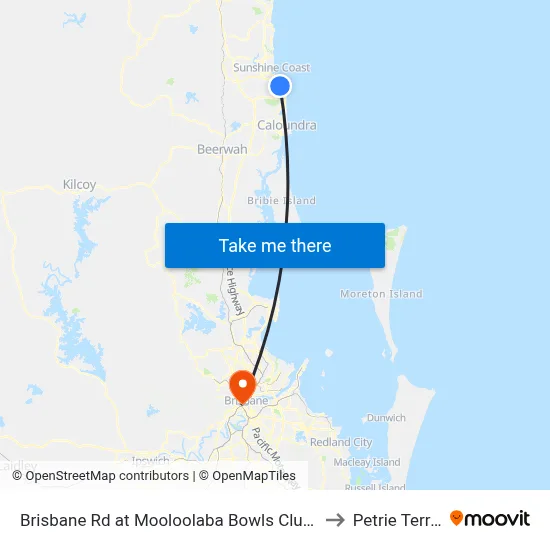 Brisbane Rd at Mooloolaba Bowls Club Closed to Petrie Terrace map