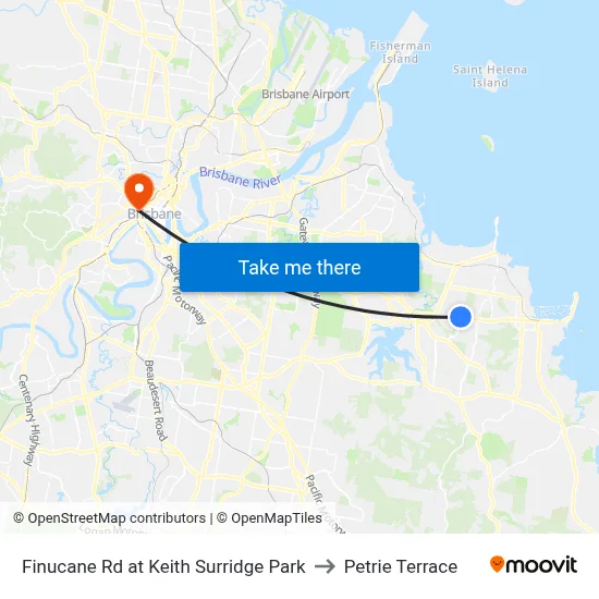 Finucane Rd at Keith Surridge Park to Petrie Terrace map