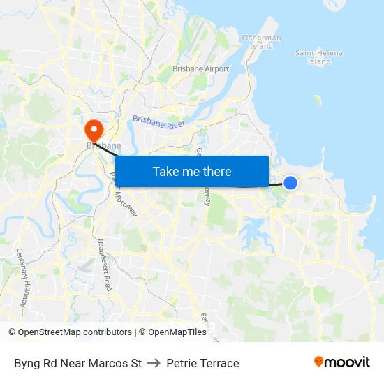 Byng Rd Near Marcos St to Petrie Terrace map