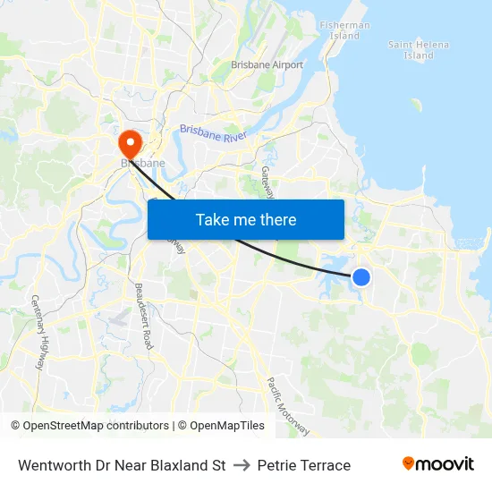 Wentworth Dr Near Blaxland St to Petrie Terrace map