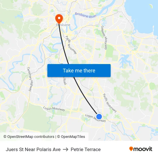 Juers St Near Polaris Ave to Petrie Terrace map