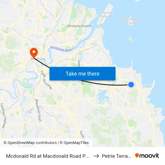Mcdonald Rd at Macdonald Road Park to Petrie Terrace map