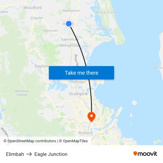 Elimbah to Eagle Junction map