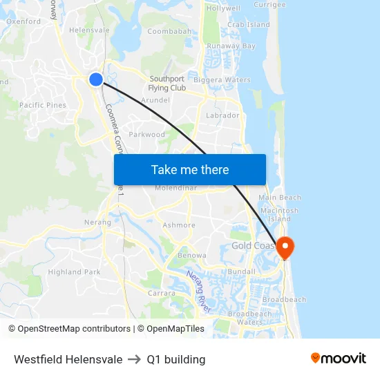 Westfield Helensvale to Q1 building map