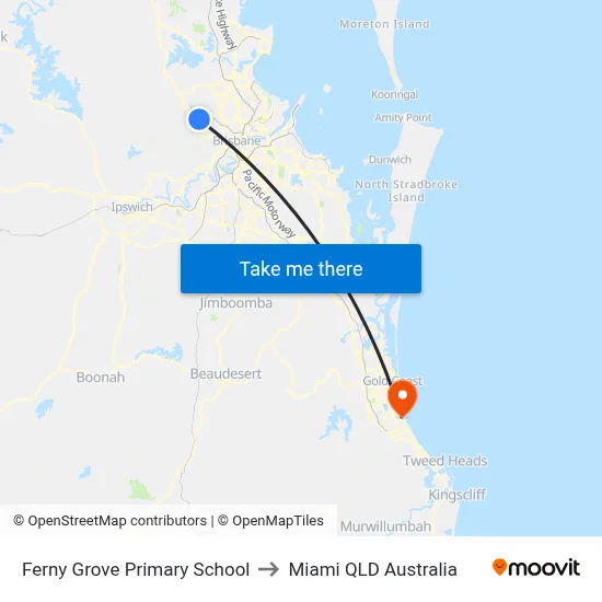 Ferny Grove Primary School to Miami QLD Australia map