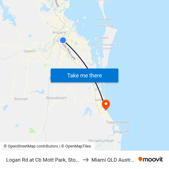 Logan Rd at Cb Mott Park, Stop 26 to Miami QLD Australia map