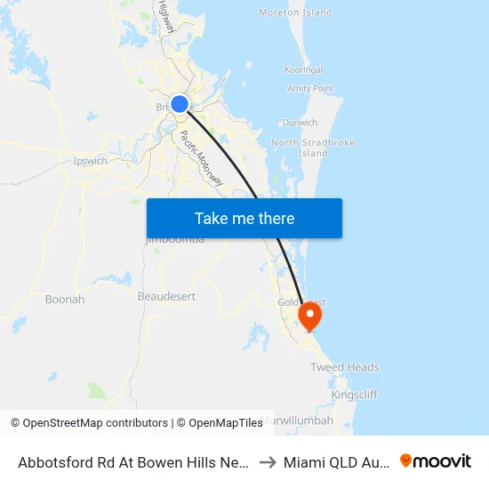 Abbotsford Rd At Bowen Hills Near Edgar St to Miami QLD Australia map