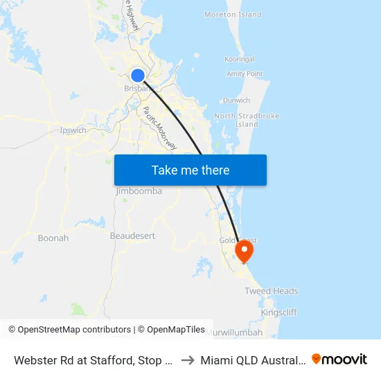 Webster Rd at Stafford, Stop 30 to Miami QLD Australia map