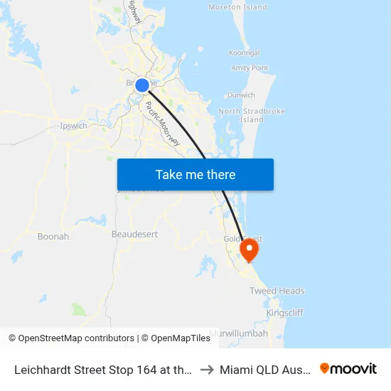Leichhardt Street Stop 164 at the Ridge to Miami QLD Australia map