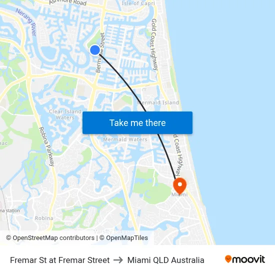 Fremar St at Fremar Street to Miami QLD Australia map
