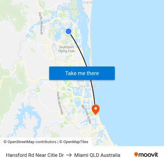 Hansford Rd Near Citie Dr to Miami QLD Australia map