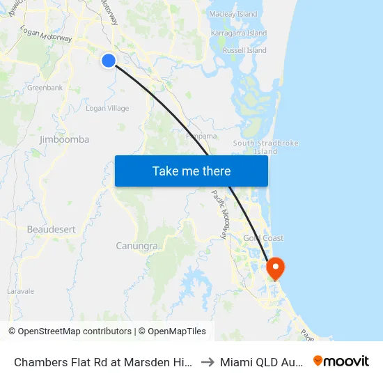 Chambers Flat Rd at Marsden High School to Miami QLD Australia map
