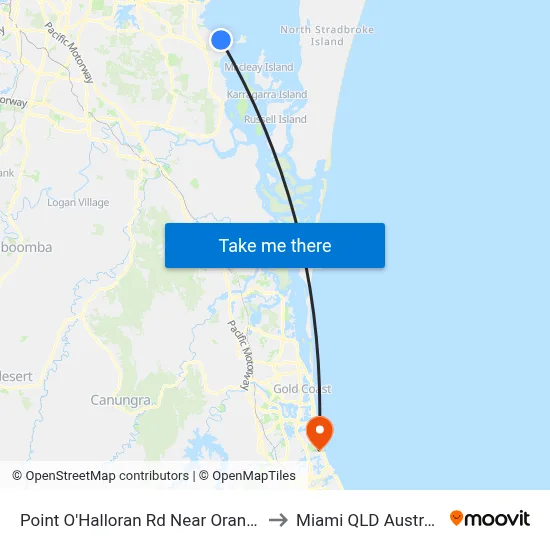 Point O'Halloran Rd Near Orana St to Miami QLD Australia map