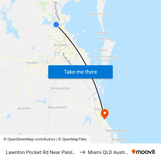 Lawnton Pocket Rd Near Paisley Dr to Miami QLD Australia map