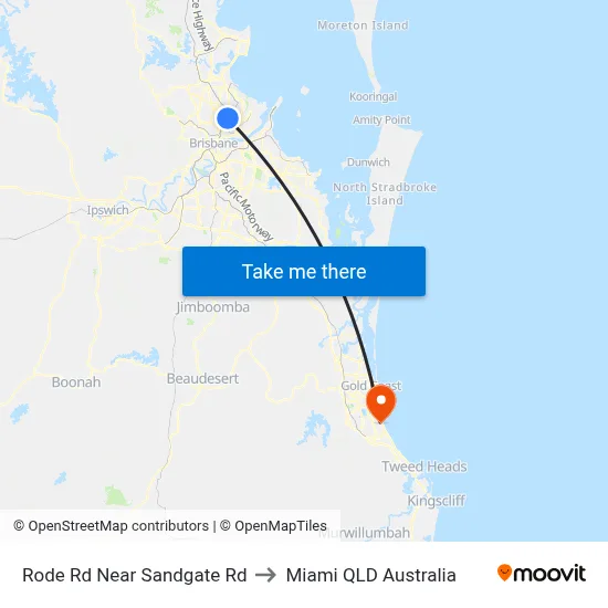 Rode Rd Near Sandgate Rd to Miami QLD Australia map