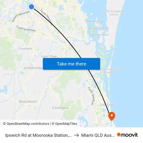 Ipswich Rd at Moorooka Station, Stop 39 to Miami QLD Australia map