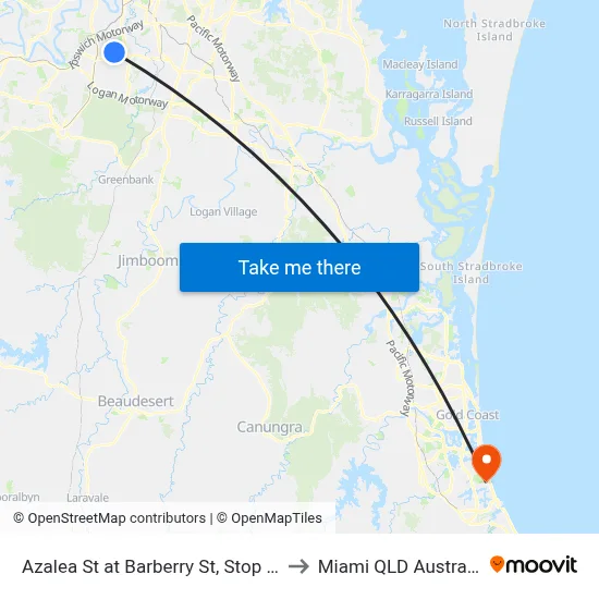 Azalea St at Barberry St, Stop 65 to Miami QLD Australia map