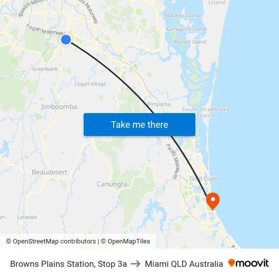 Browns Plains Station, Stop 3a to Miami QLD Australia map