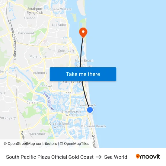 South Pacific Plaza Official Gold Coast to Sea World map