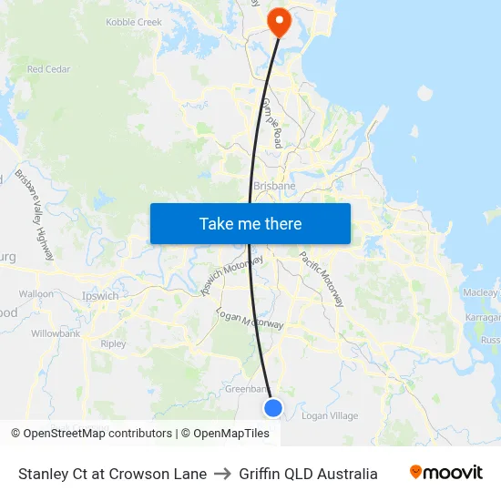 Stanley Ct at Crowson Lane to Griffin QLD Australia map