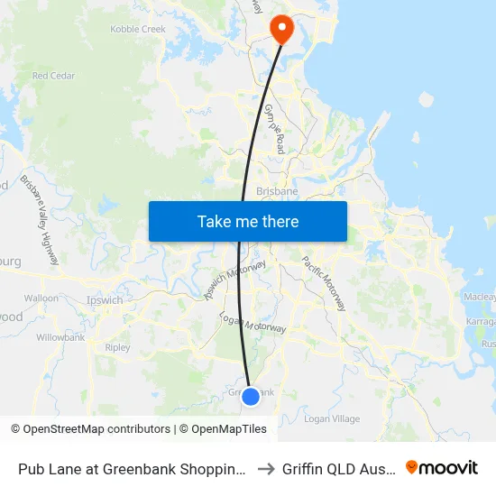Pub Lane at Greenbank Shopping Centre to Griffin QLD Australia map