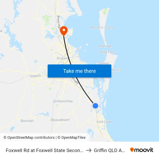 Foxwell Rd at Foxwell State Secondary College to Griffin QLD Australia map