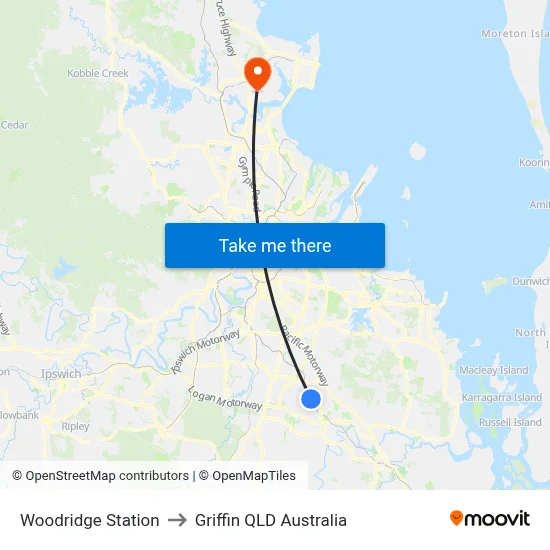 Woodridge Station to Griffin QLD Australia map
