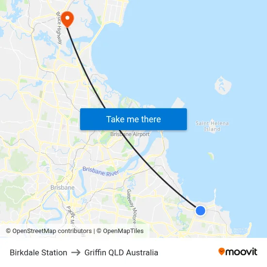 Birkdale Station to Griffin QLD Australia map
