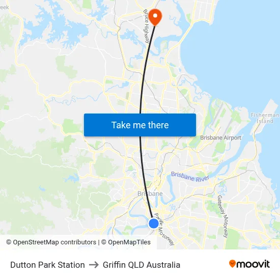Dutton Park Station to Griffin QLD Australia map