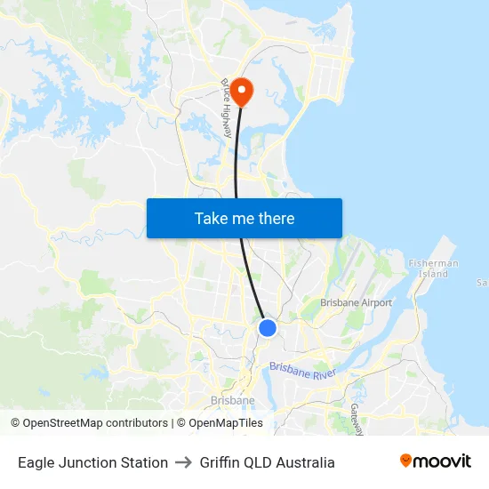 Eagle Junction Station to Griffin QLD Australia map