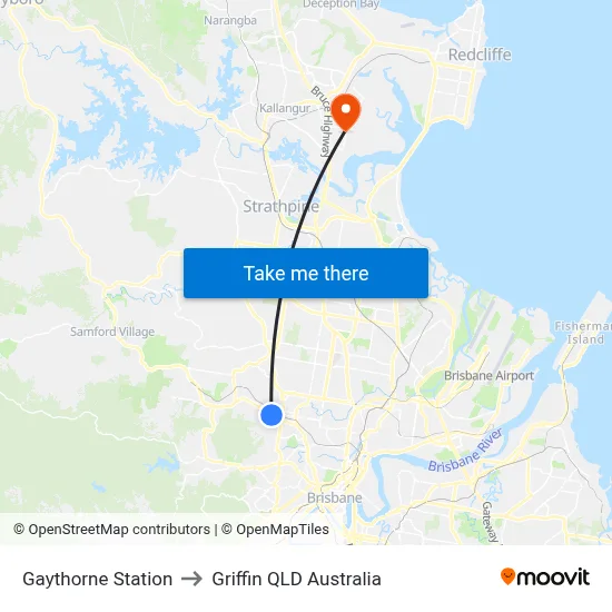 Gaythorne Station to Griffin QLD Australia map
