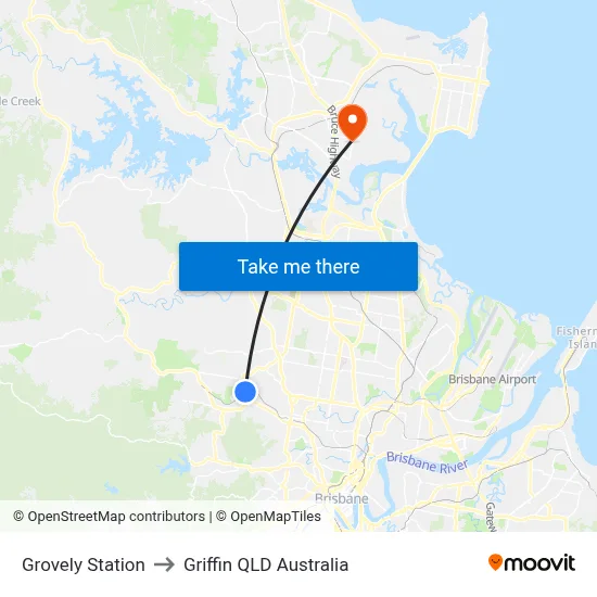 Grovely Station to Griffin QLD Australia map
