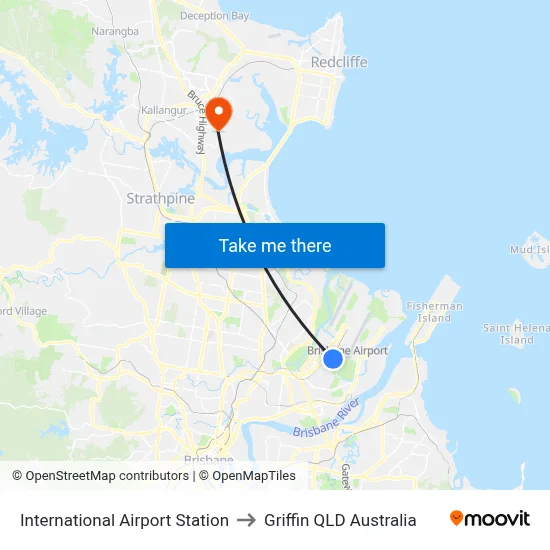 International Airport Station to Griffin QLD Australia map