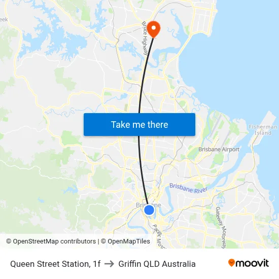 Queen Street Station, 1f to Griffin QLD Australia map