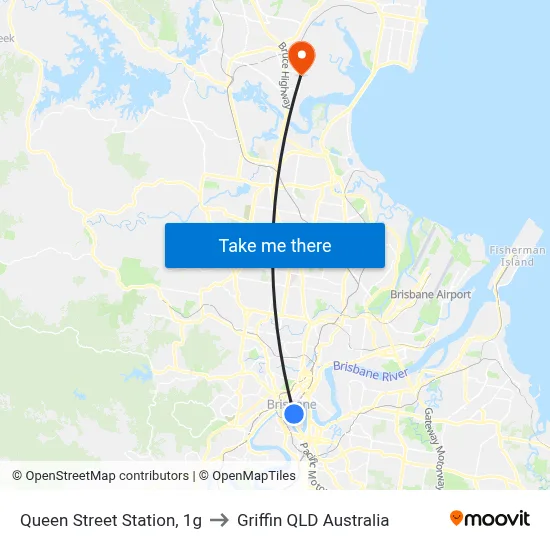 Queen Street Station, 1g to Griffin QLD Australia map