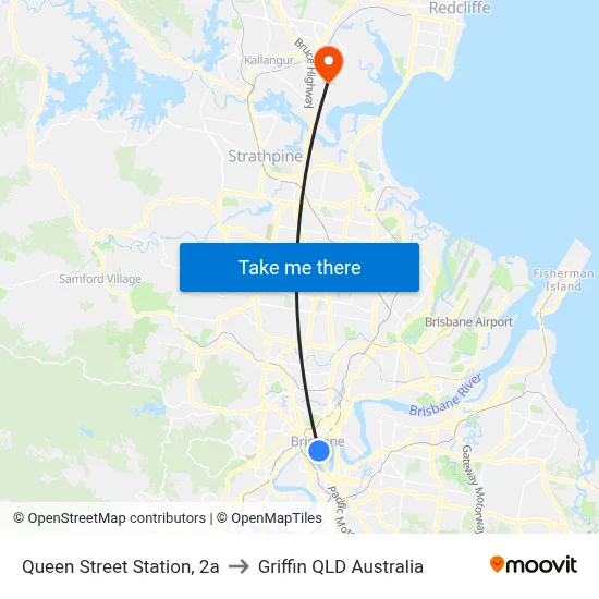 Queen Street Station, 2a to Griffin QLD Australia map