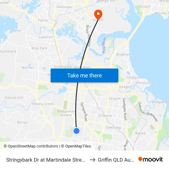 Stringybark Dr at Martindale Street, Stop 47 to Griffin QLD Australia map