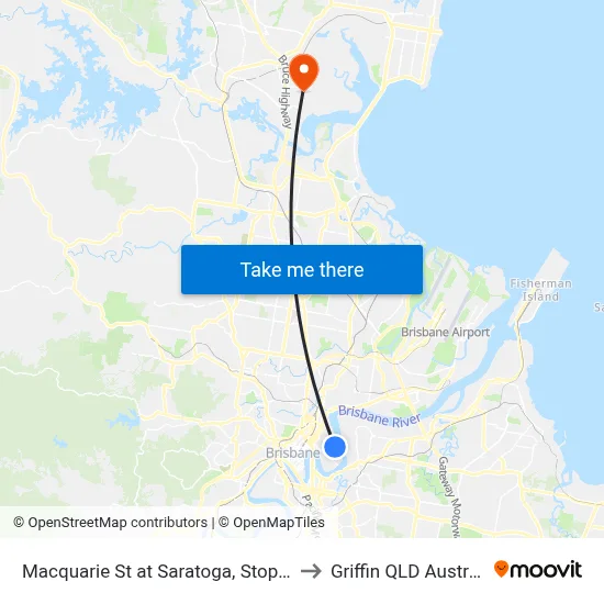 Macquarie St at Saratoga, Stop 13a to Griffin QLD Australia map