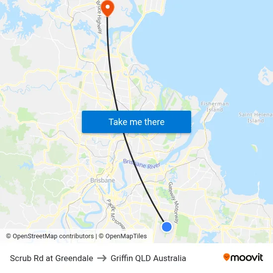 Scrub Rd at Greendale to Griffin QLD Australia map