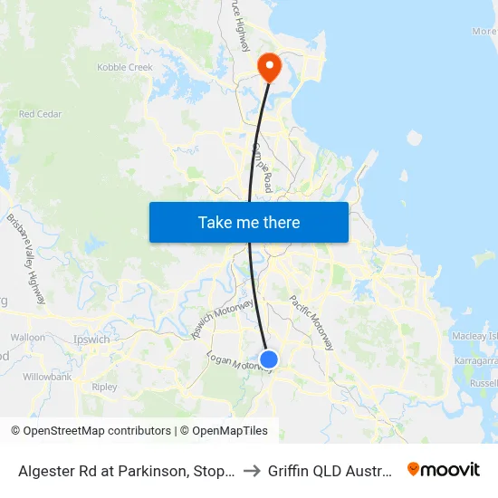 Algester Rd at Parkinson, Stop 90 to Griffin QLD Australia map