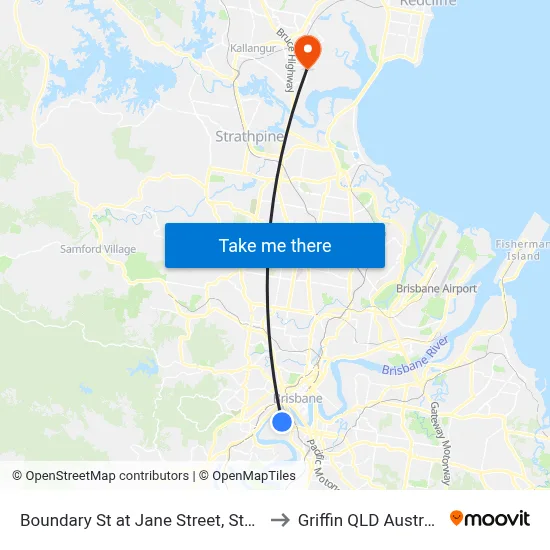 Boundary St at Jane Street, Stop 6 to Griffin QLD Australia map
