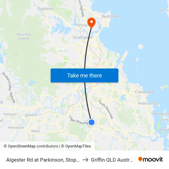 Algester Rd at Parkinson, Stop 90 to Griffin QLD Australia map