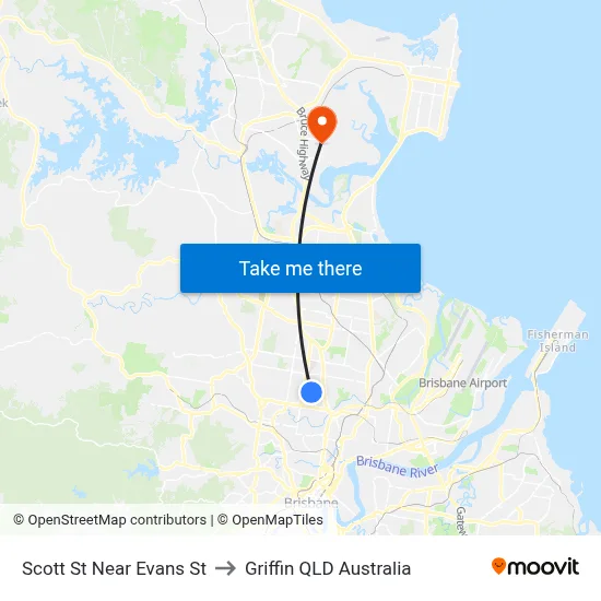 Scott St Near Evans St to Griffin QLD Australia map