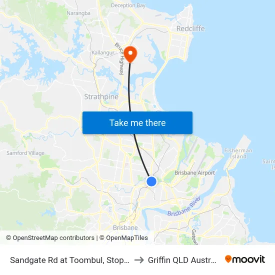 Sandgate Rd at Toombul, Stop 32 to Griffin QLD Australia map