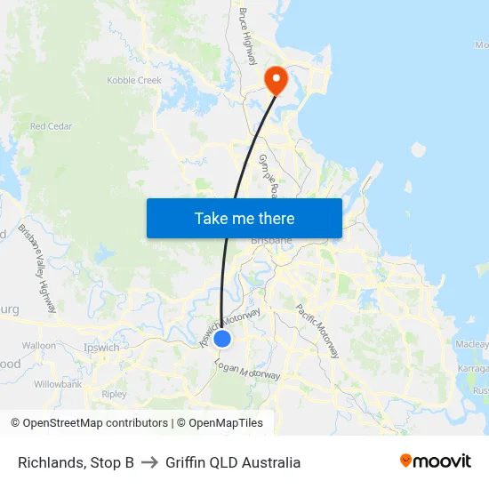 Richlands, Stop B to Griffin QLD Australia map