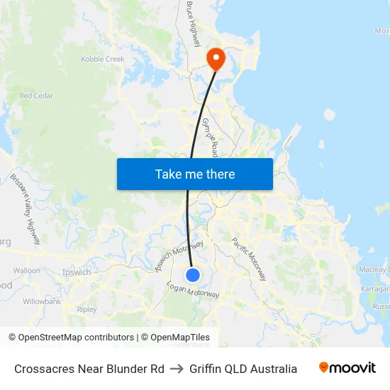 Crossacres Near Blunder Rd to Griffin QLD Australia map